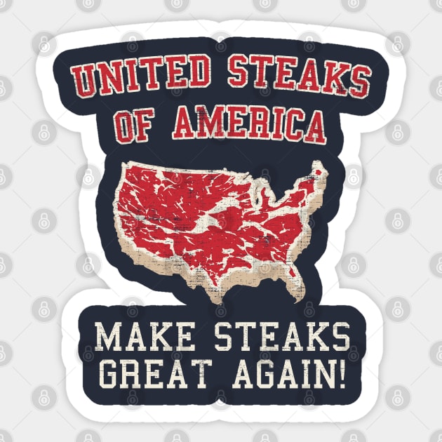 United Steaks Of America Sticker by Designkix